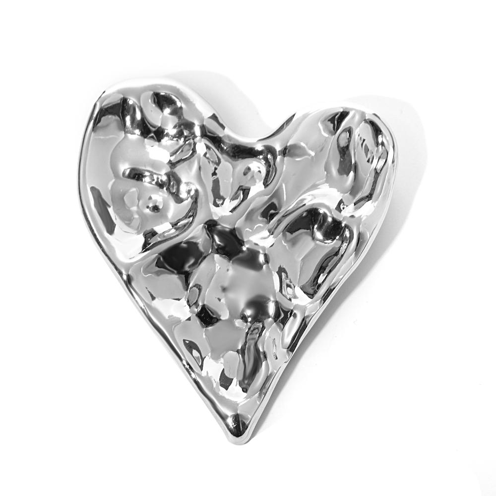 

Greatera Необычная Плиссированная Брошь в Форме Сердца для Мужчин и Женщин из Нержавеющей Стали, Корсаж, Нишевая Булавка, Аксессуары для Костюма, Свитера, Ювелирные Изделия