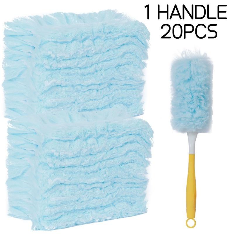 Double Sided Electrostatic Brush Disposable Duster Wedel Swiffer for Dust Refills, Multi-Scenario Spider Webs Cleaning CCD004