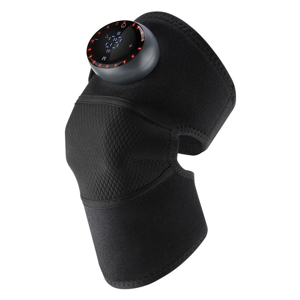 New Electric Heating Knee Massager 5 Modes Rechargeable Neck Shoulder Knee Massager Warm Massage Vibration Pressing Intelligent