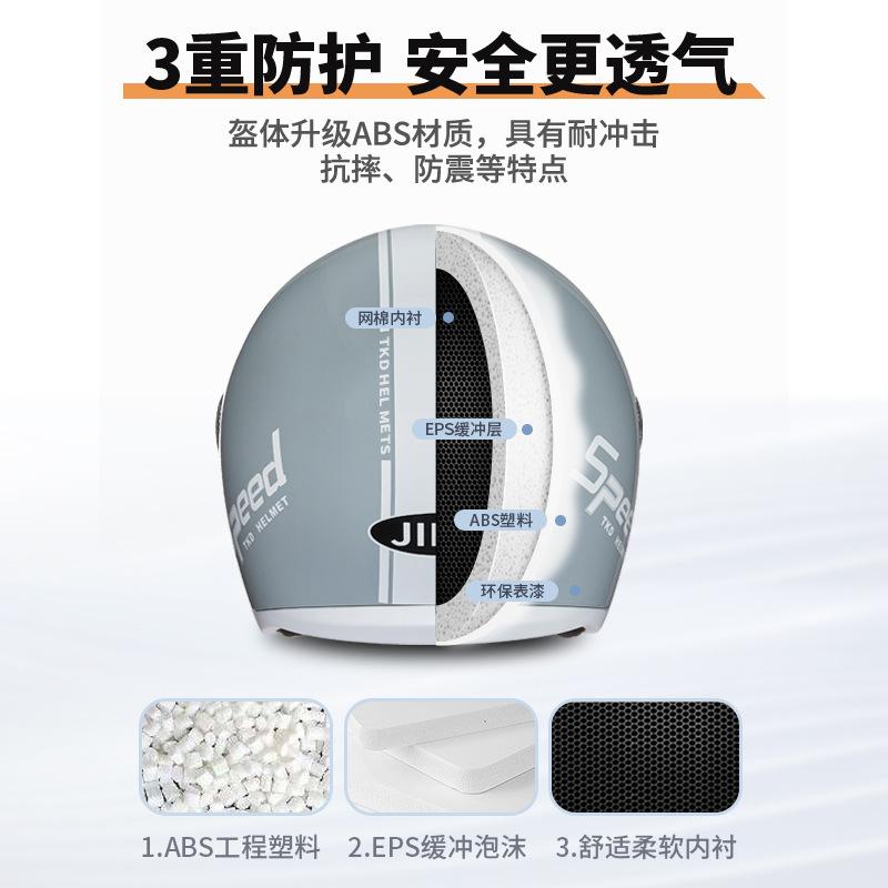 New National Standard3C Certified electric vehicle and motorcycle helmet, unisex, suitable for all seasons, warm and anti-fog in winter