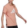 adidas Future Icons T Shirts Women's Pink Crew Neck Moderate Straight Fit H24101