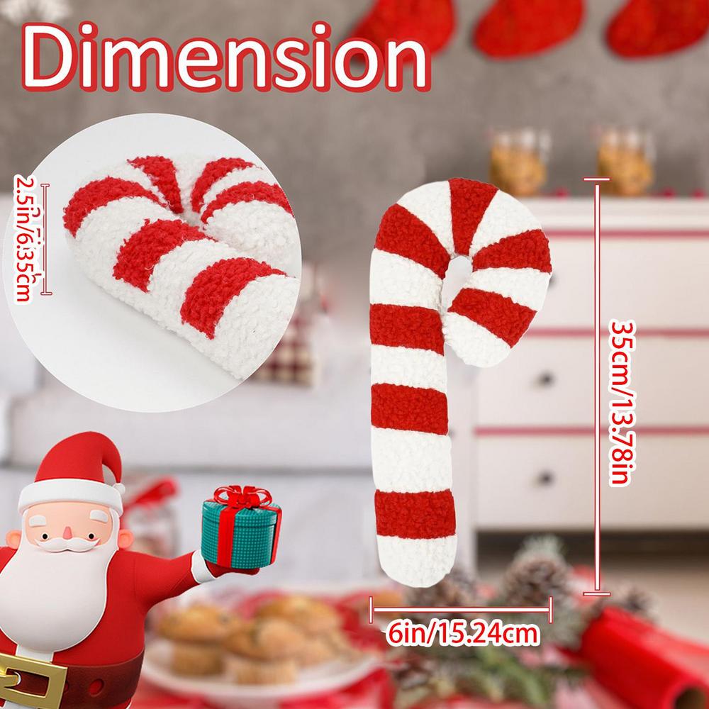 Christmas Cane Throw Pillow Soft Sofa Cushion Festival Heteromorphic Decorative Pillow Doll For Christmas Decoration 2140₽
