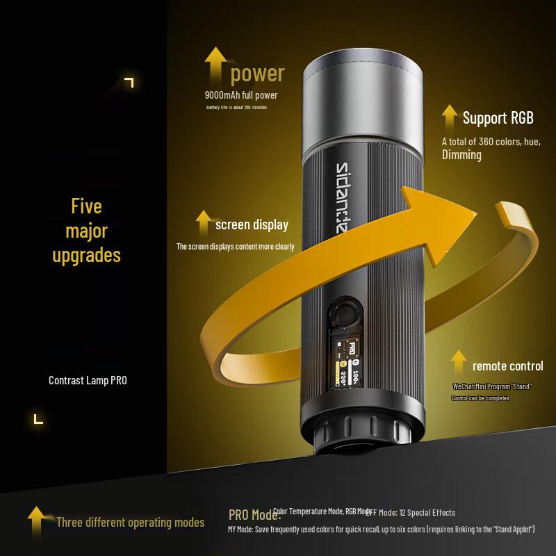 Luz LED Portátil Z12 12W RGB para Fotografia PRO