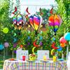Colorful Hot Air Balloon Sequin Windmill Spinner - Outdoor Garden Decoration