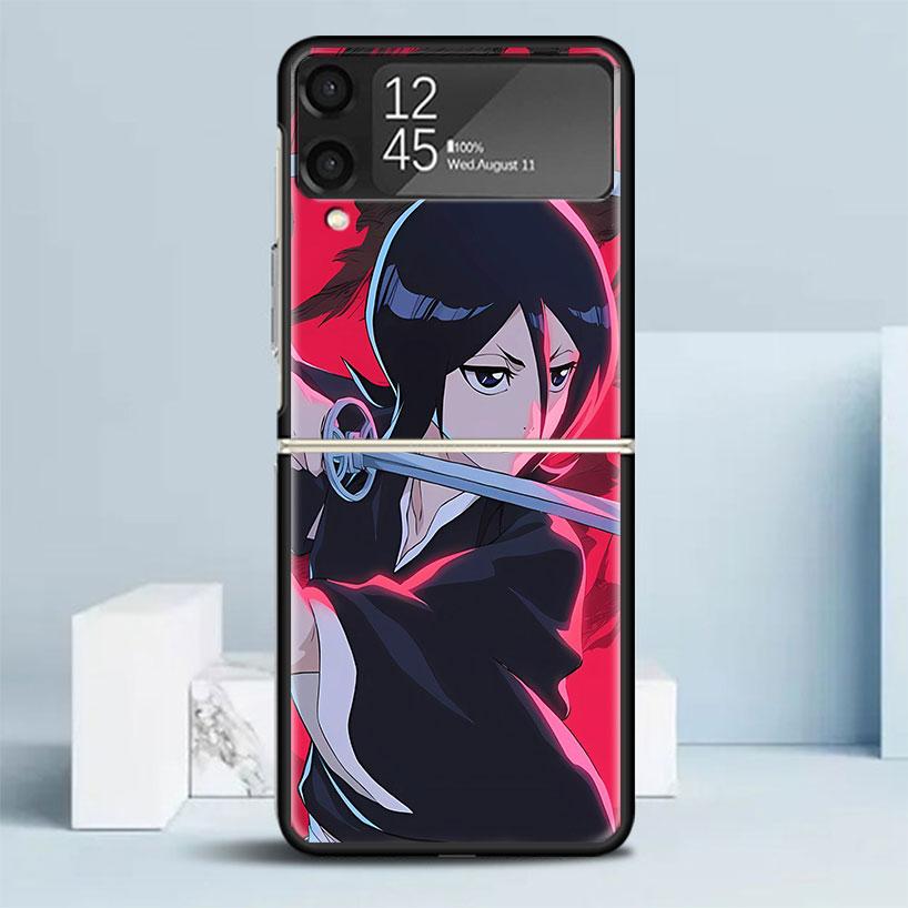 Bleach Kuchiki Rukia Phone Case For Samsung Galaxy Z Flip7 Flip6 5G Flip5 Flip4 Flip3 ZFlip 7 6 3 4 5 Shockproof Back Cover Gala