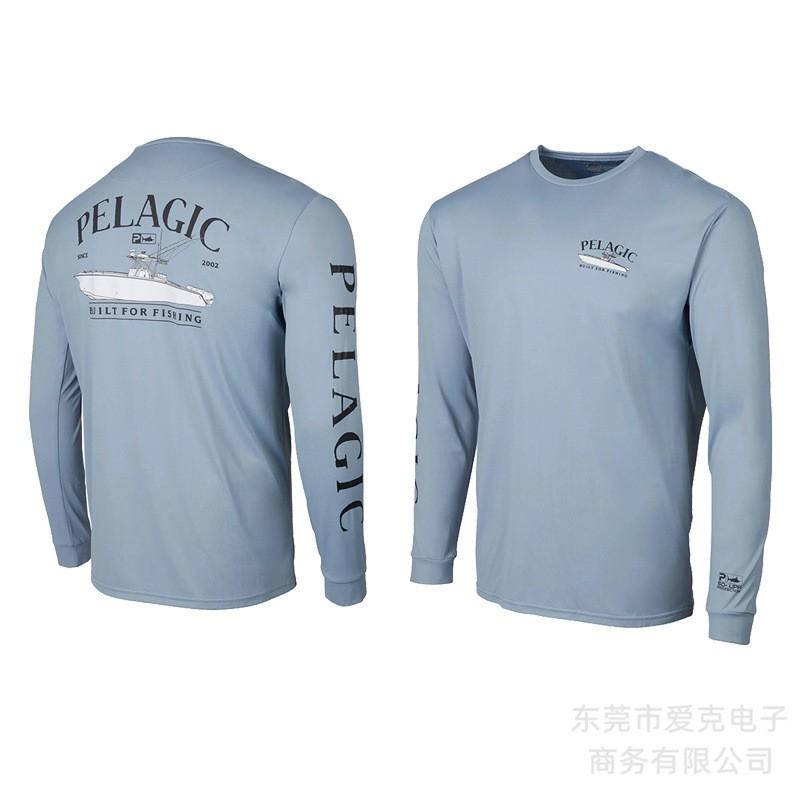 Camicia da pesca da uomo ad asciugatura rapida con protezione UV UPF 50 a maniche lunghe, traspirante, per sport all'aperto, ciclismo
