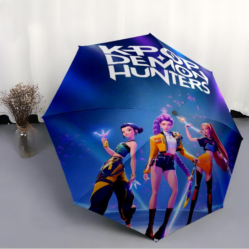 1pc KPop Demon Hunters16 Umbrella, Sun Protection, And UV Shielding. It Has Eight Sturdy Ribs for Outdoor Use And Perfect Gift