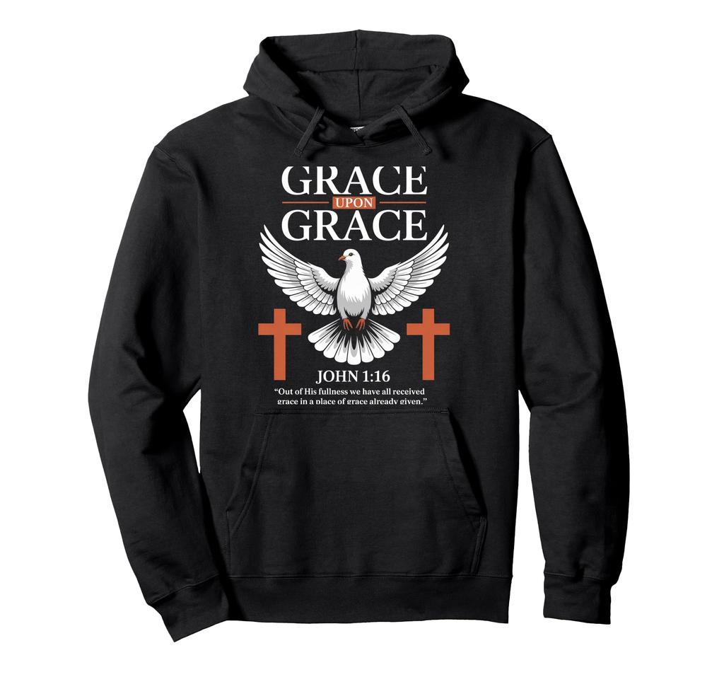 Grace Upon Grace Dove Christian Streetwear Hoodie