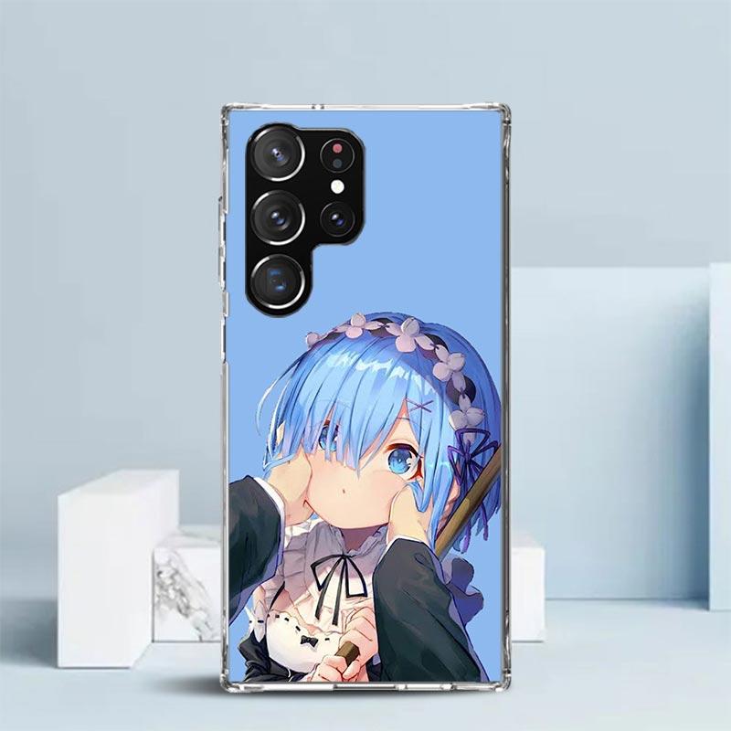 R-Rem Re Zero Anime Soft Cover for Samsung Galaxy S25 Edge S26 S24 S23 Ultra Phone Case S22 S21 Plus S20 FE Print Pattern Shell