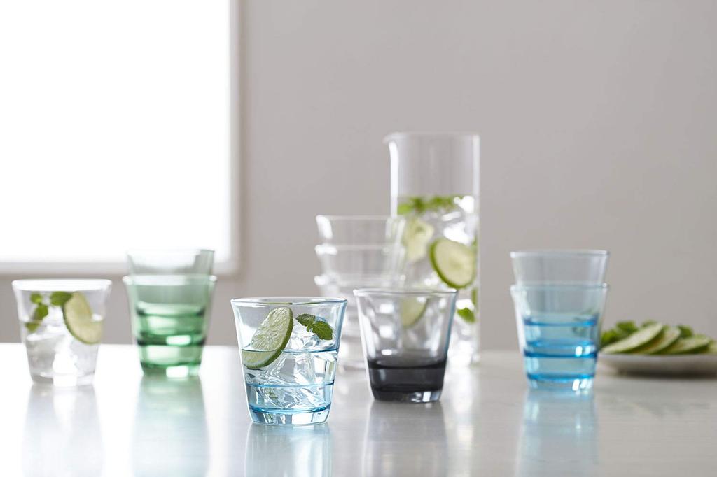 Toyo Sasaki Glass Free Glass Spash Aqua Blue 210ml Set of 60 Made in Japan Dishwasher Safe Unbreakable Glass Cup Glass Cup Commercial Glass