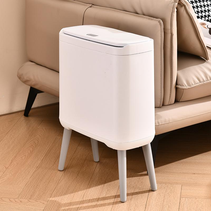 Schub-Mülleimer mit Deckel, Großes Fassungsvermögen für Wohnzimmer/Badezimmer