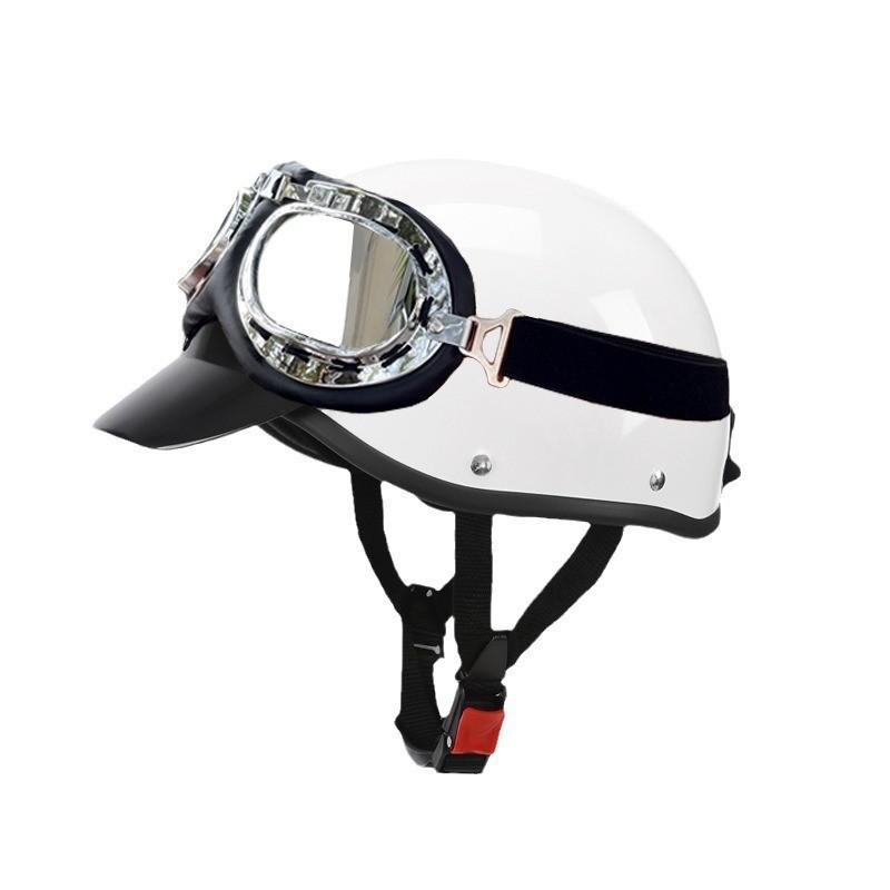 Vintage-Style Half Helmet Electric Scooter Motorcycle 3C Certified Unisex Use ABS Material