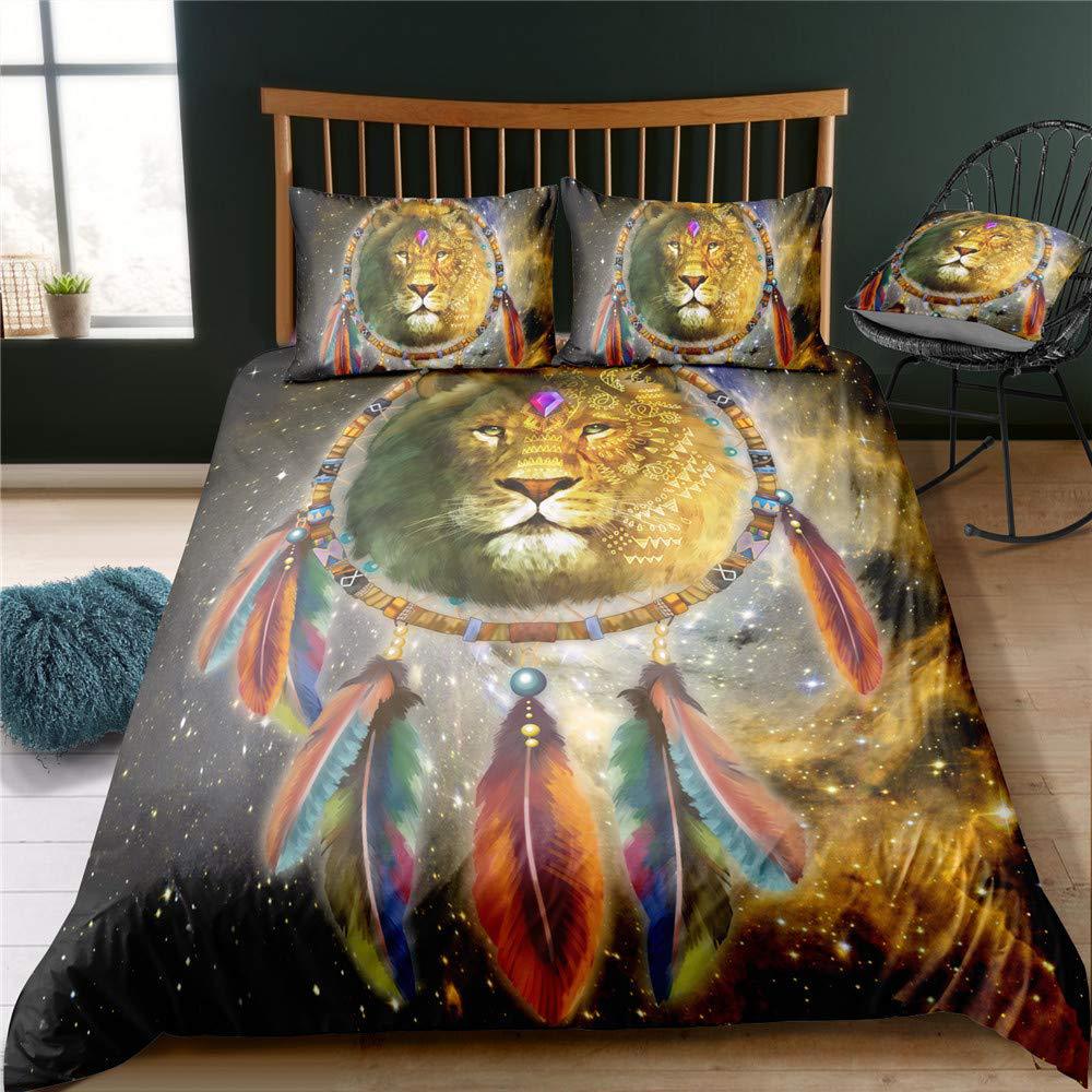 Lion Dream Catcher Bedding Three-Piece Quilt Cover