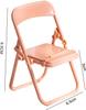 Multicolor Simulation Mini Folding Back Small Chair Model Dollhouse Miniature Plastic Scene Prop Micro Landscape Dollhouse Furniture Mini Chair