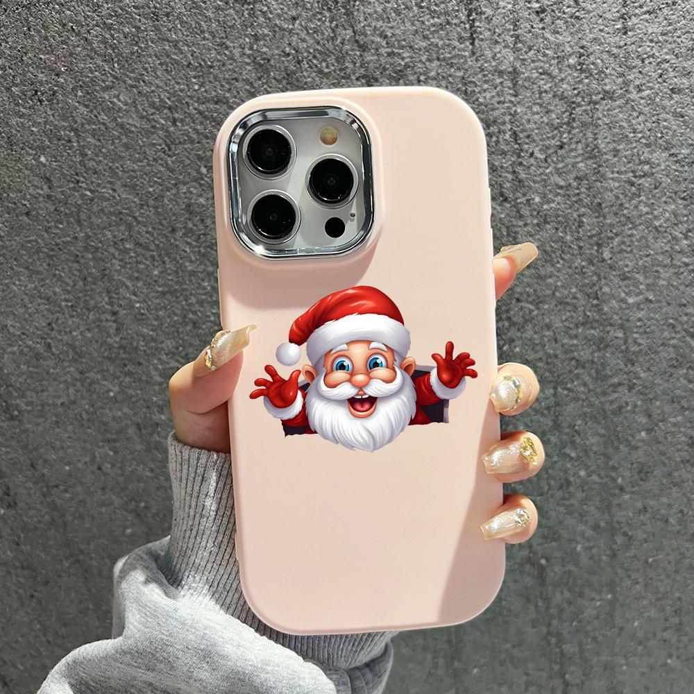 N100 Веселые рождественские мягкие чехлы для телефонов iPhone 15 16 Pro Max Xiaomi 11 — фото 21