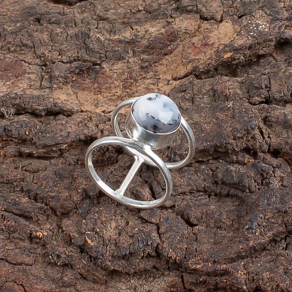 

Редкий Дендритовый Опал Драгоценный Камень Ювелирные Изделия из Стерлингового Серебра 925 пробы Ручной Работы Дизайнерское Кольцо RR-13-25 13