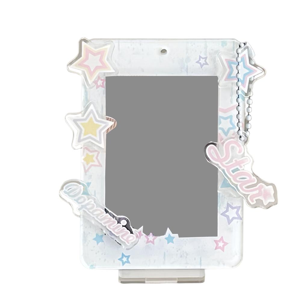 Star Series Sweet Photo Protection Photocard Frame Card Display Stand Desktop Decor Photo Holder Acrylic Card Sleeve