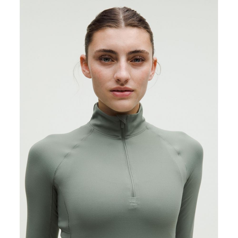 Lululemon It S Rulu Cropped Half Zip  Updated Willow Leaf