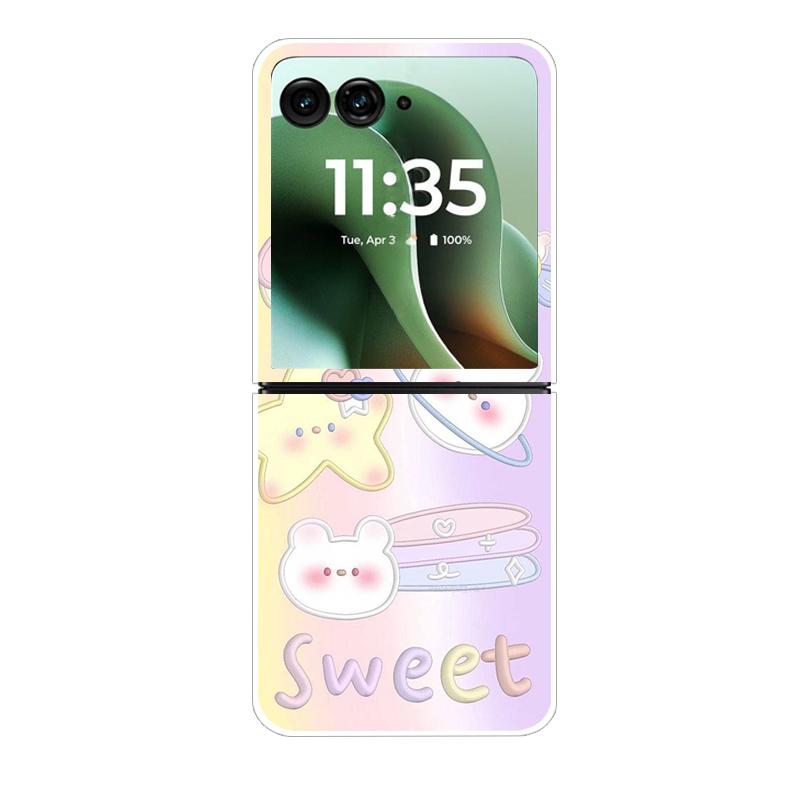 Modne Przezroczyste Etui Na Telefon Dla Motorola Razr 40 50Ultra Razr 60 Ultra Ochronne Etui Dla Razr40 Razr50 Przezroczysta Twarda Powłoka PC