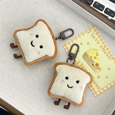 Tost Ekmeği Kolye Sevimli Karikatür Peluş Küçük Figür Çanta Dekorasyon Kawaii Yaratıcı İfade Güzel Hediye