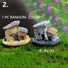 Resin Miniature House Set With Cartoon Architecture For Home Decor And Gift Ideas