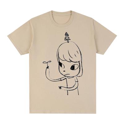 Yoshitomo Nara Blume T-Shirt Vintage Baumwolle Herren T-Shirt Neu TEE T-SHIRT Damen Tops