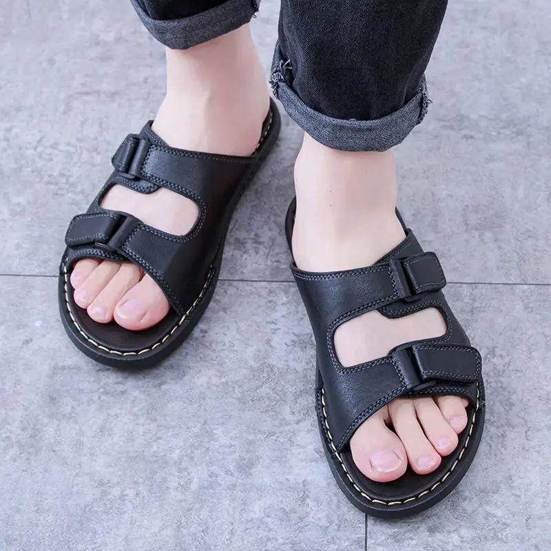 Fashion Soft Men's Shoe Beach Sabot Slides Flat Original Designer Luxury Clappers 2025 Casual Cheap Shoes Liquidation Adult Male Slipper