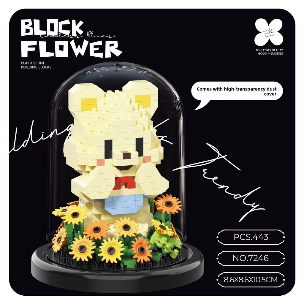 Bunny Creative Flower Animal Characters Building Blocks Set For Children Fun