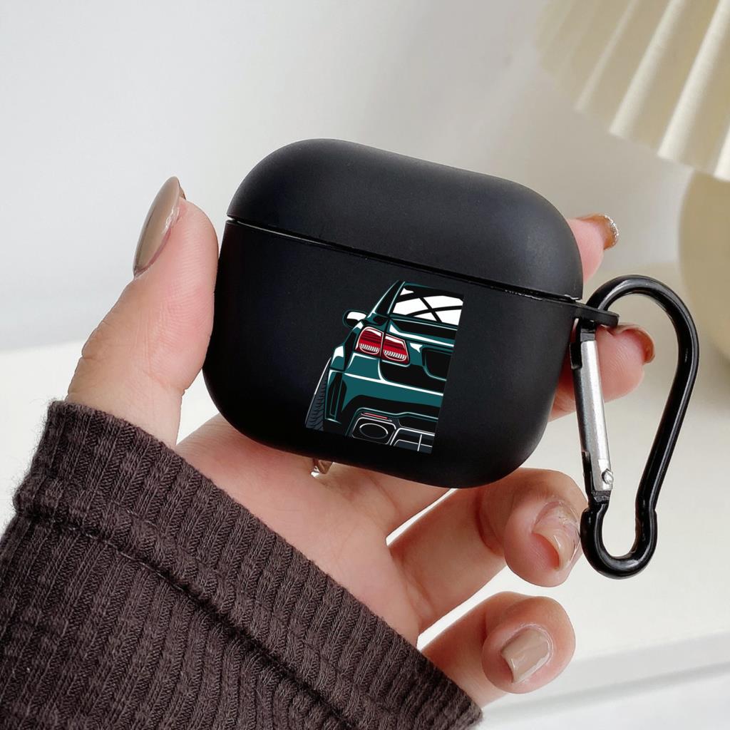 Japan JDM Sports Car Earphone Case for Apple Airpods 1 2 3 Pro 2 Bluetooth Headset Cases for Air Pods Earphone Box Black Cover