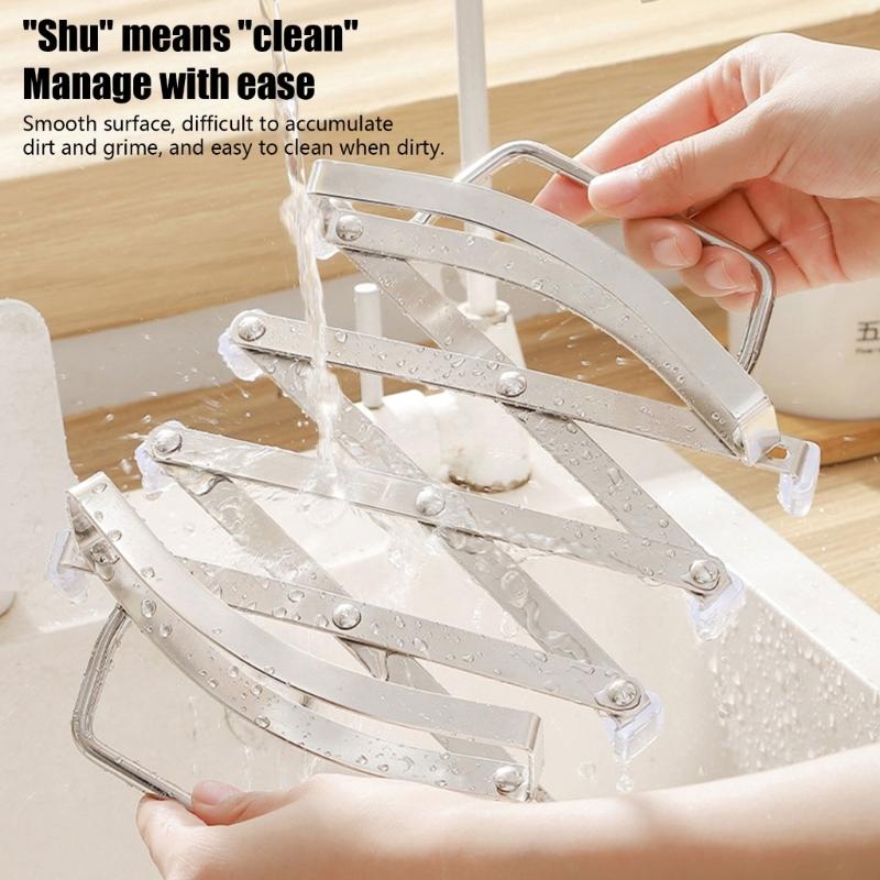 Extendable Kitchen Trivet Heat Resistant And oxidation Proof Including Comfortable Handle