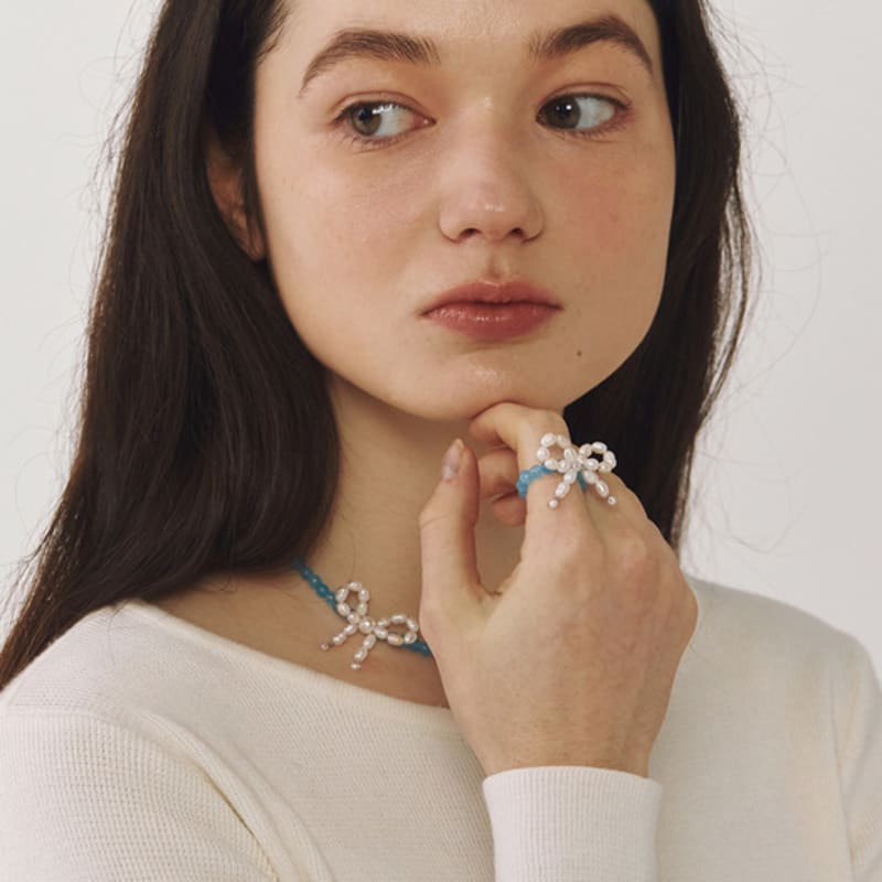 OVT-U Pearl Ribbon Ring