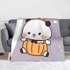 Cartoon Bubu Dudu Panda Bär Decke Korallenfleece Plüsch Multifunktionale Weiche Überwurfdecken für Sofa Schlafzimmer Plüsch Dünne Steppdecke