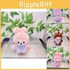 Entzückender rosa Plüsch Mochi Mochi Hase Schlüsselanhänger Kuscheltier für Taschen und Rucksäcke