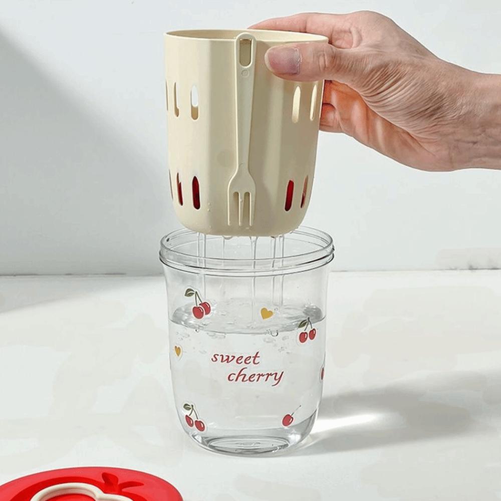 Auslaufsicherer Frühstücksbecher Wiederverwendbar Ablass-Fruchtbecher Multifunktionaler Haferflockenbehälter Büro