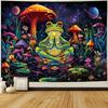 Frog Tapestry Hippie Mushroom Tapestry Galaxy Space Tapestries Colorful Plant Floral Wall Art Aesthetic Tapesties Wall Hanging