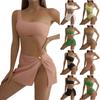 Fashion Women's Sexy Solid Color Backless Temperament Beachwear Bikini Swimsuit