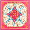 Luxury Brand 100% Twill Silk Scarf ChainsTassel Square Scarf New Design Print Kerchief Women Neck Shawl Wraps Echarpe 130cm