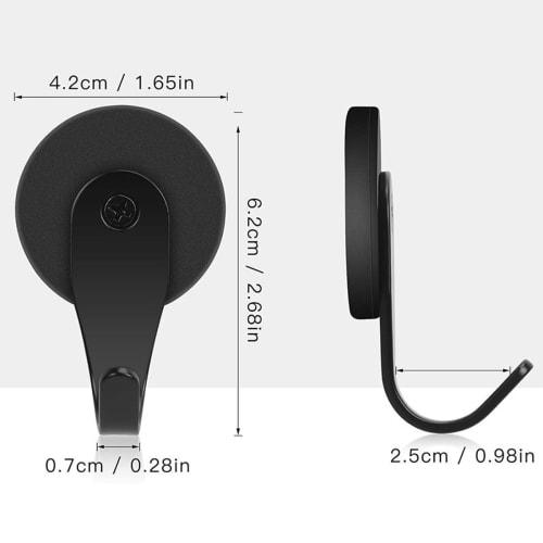 Supersterk neodymmagnetkrok, gummibelagt rustfritt stål, rustbestandig, magnetisk monteringsbase med høy friksjon, sklisikker, ripebestandig, for