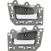 Maçanetas Internas de Porta ECCPP Internas para 2005-2010 para Jeep Grand Cherokee Lado Dianteiro Motorista Esquerdo Passageiro Direito Carcaça Cinza c/Alavanca Cromada