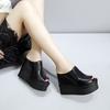 High Heeled Slippers 2026 New Korean Version Super High Heels Cool Slippers Wedge Heel Fish Mouth Sandals
