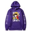 One Piece Luffy Anime Unisex Hooded Pullover Sweatshirt - Korean-Style Casual Long Sleeve Top