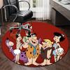 The Flint-stones Family round carpet Chair cushion Round Entryway Rug, Soft Round Rugs for Living Room, Bedroom, Circle Carpet decor gifts
