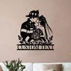 Custom Firefighter Couple Metal Wall Art Personalized Name Sign Home Decor Hot Sale