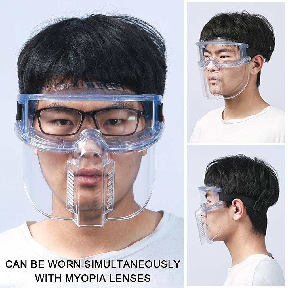 Clear Protective Mask For Full Face Cover Detachable Anti-Dust Face Protector Sturdy Sanding Dust Mask For Women Men Kids