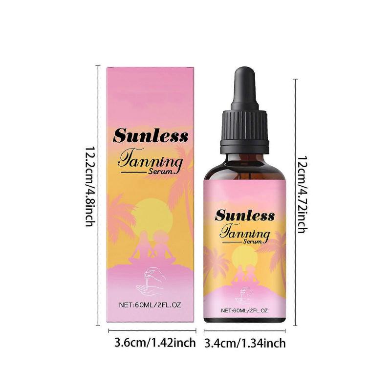 Shiny Tan Skin Care Face Body Serum Instant Tan Melanin Production Sun Damage Protection Photosensitive 60ml