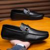 Italienische Luxusmarke Herren Slipper Echtes Leder Atmungsaktiv Schlupfschuhe Herren Fahrschuhe Herren Freizeitschuhe Mokassins Chaussure Homme