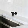 2026 Best!! Wall Mount Single Cold Faucet for Daily Use Black Stainless Steel Durable Retro Style 1 Piece