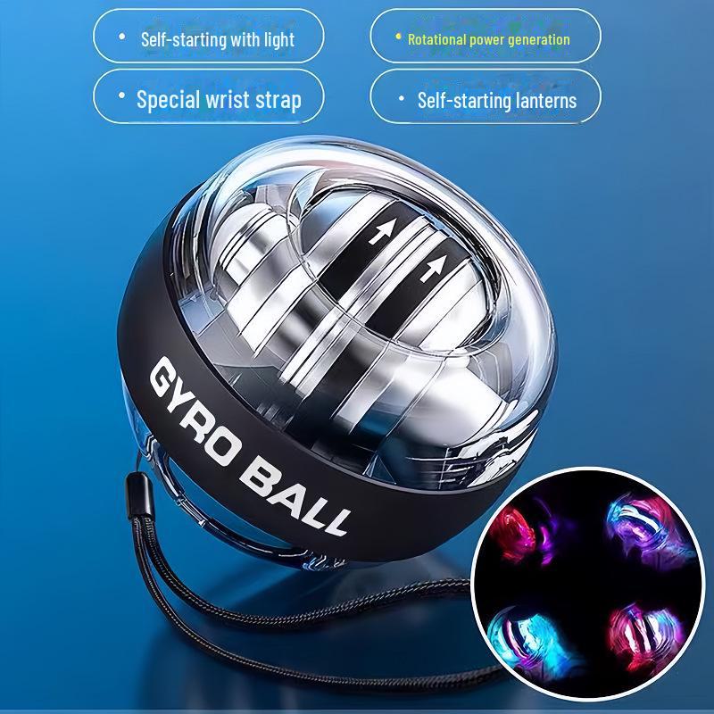 

5-ступенчатый бесшумный металлический гироскопический тренажер для запястий с изменением цвета для укрепления запястья и снятия стресса