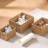 Handmade Cosmetics Storage Box Large Capacity Coffee Table Storage Basket  Bathroom