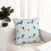 Dachshund Dog Csrtoon Square Pillow Covers Home Cute Animal Cushion Cover Cute Decor Pillowcase 40*40